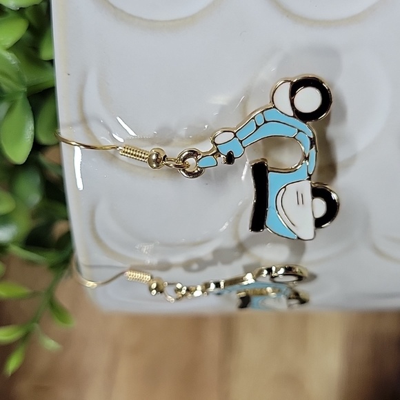 Vespa Moped Drop Earrings - Picture 3 of 5
